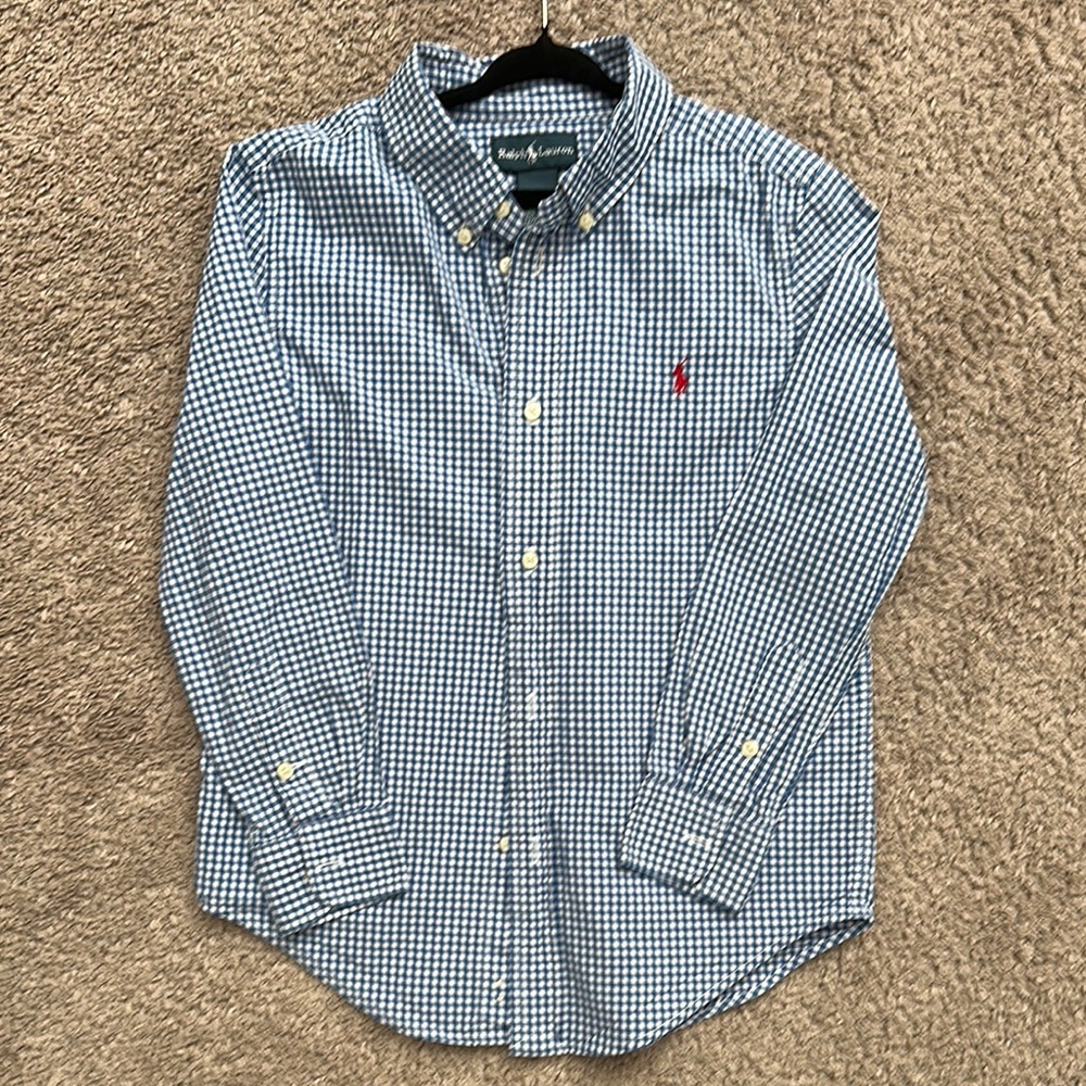 Ralph Lauren Blue Gingham Casual Shirt